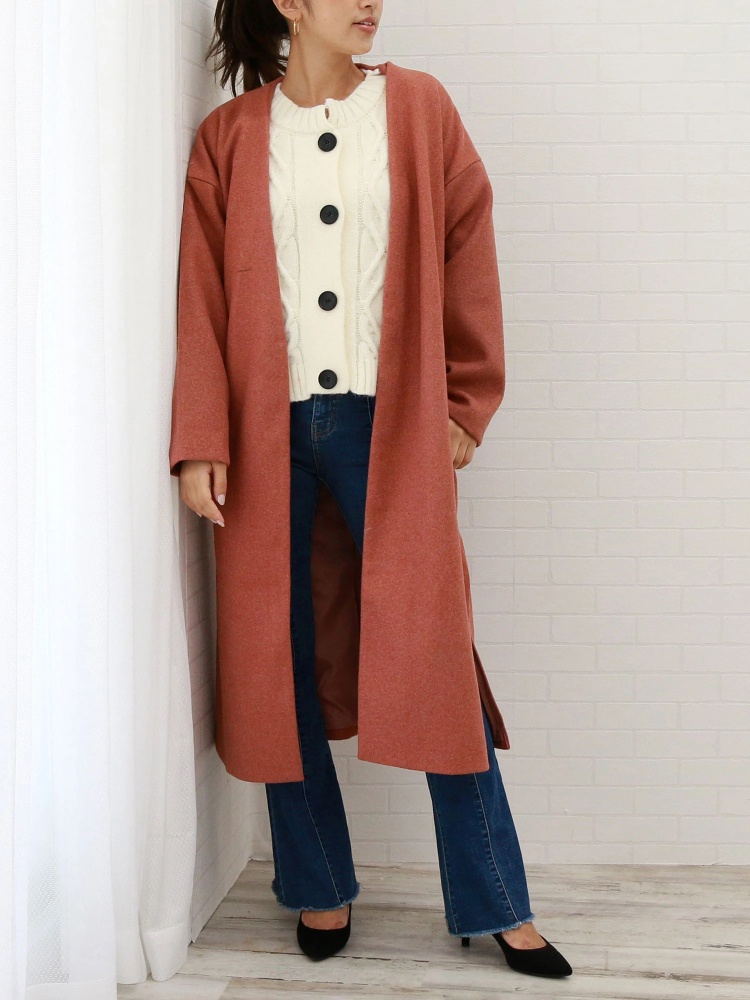 ウールライクノーカラーガウンコート コート アウター Roomy S ルーミィーズ Roomy S Web Store 公式通販 Roomy S Web Store ルーミィーズウェブストア