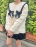 MORE self LOVE(モアセルフラブ) |patchwork frill ribbon coat(オフホワイト)