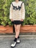 MORE self LOVE(モアセルフラブ) |patchwork frill ribbon coat