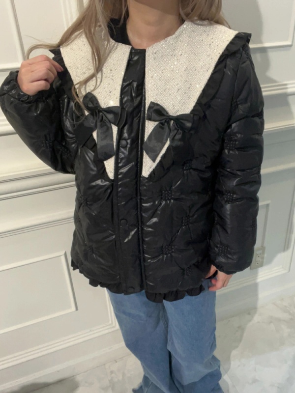 MORE self LOVE(モアセルフラブ) |patchwork frill ribbon coat