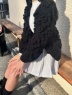 heart pompon knit(ブラック)