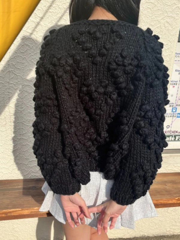 MORE self LOVE(モアセルフラブ) |heart pompon knit