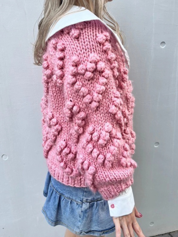MORE self LOVE(モアセルフラブ) |heart pompon knit
