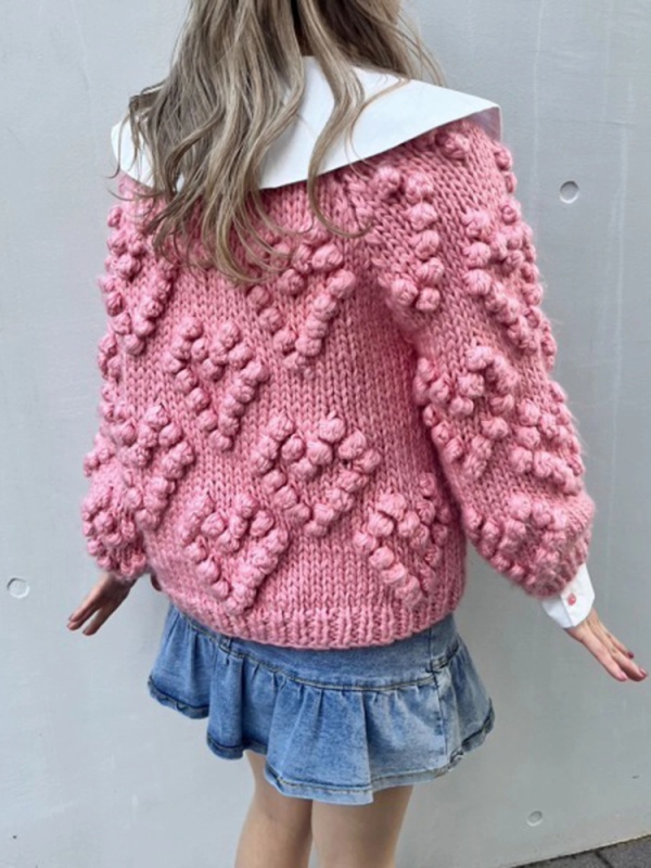 MORE self LOVE(モアセルフラブ) |heart pompon knit
