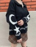 MORE self LOVE(モアセルフラブ) |shooting star zipper knit(ブラック)