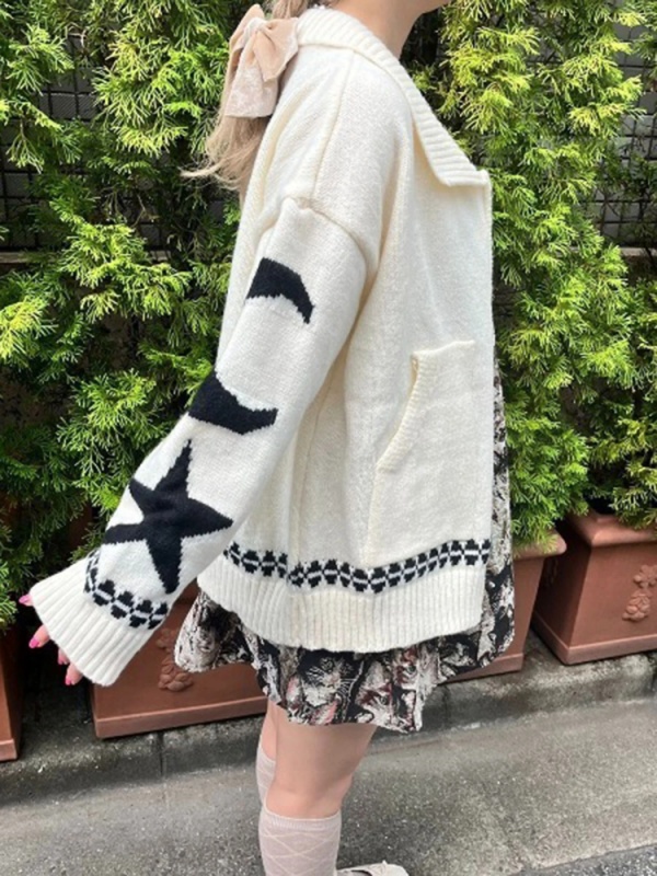 MORE self LOVE(モアセルフラブ) |shooting star zipper knit