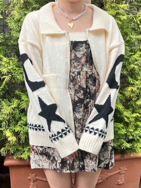 MORE self LOVE(モアセルフラブ) |shooting star zipper knit