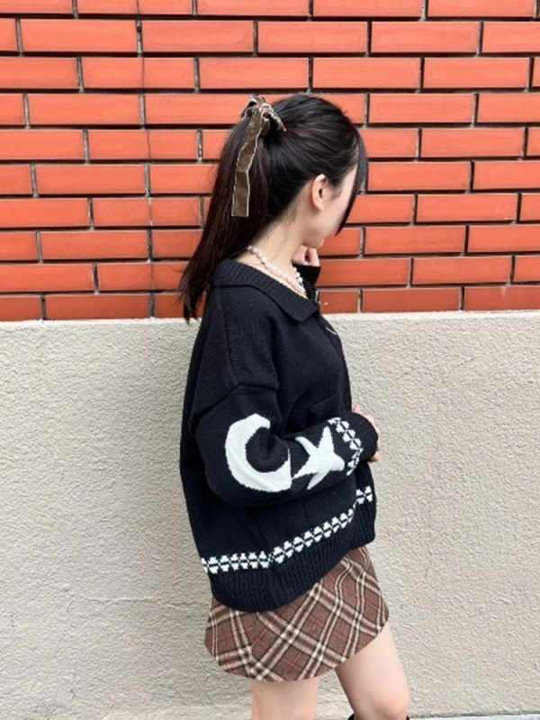 MORE self LOVE(モアセルフラブ) |shooting star zipper knit