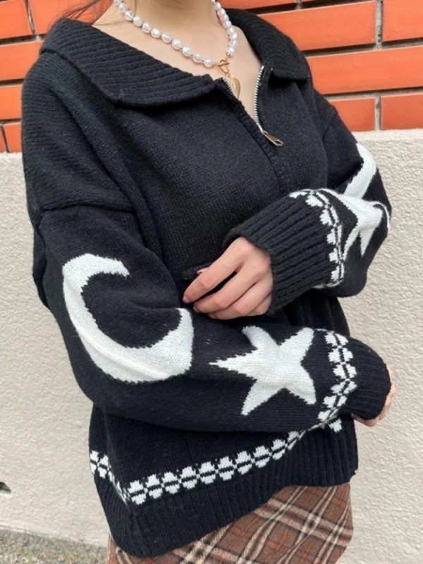 MORE self LOVE(モアセルフラブ) |shooting star zipper knit