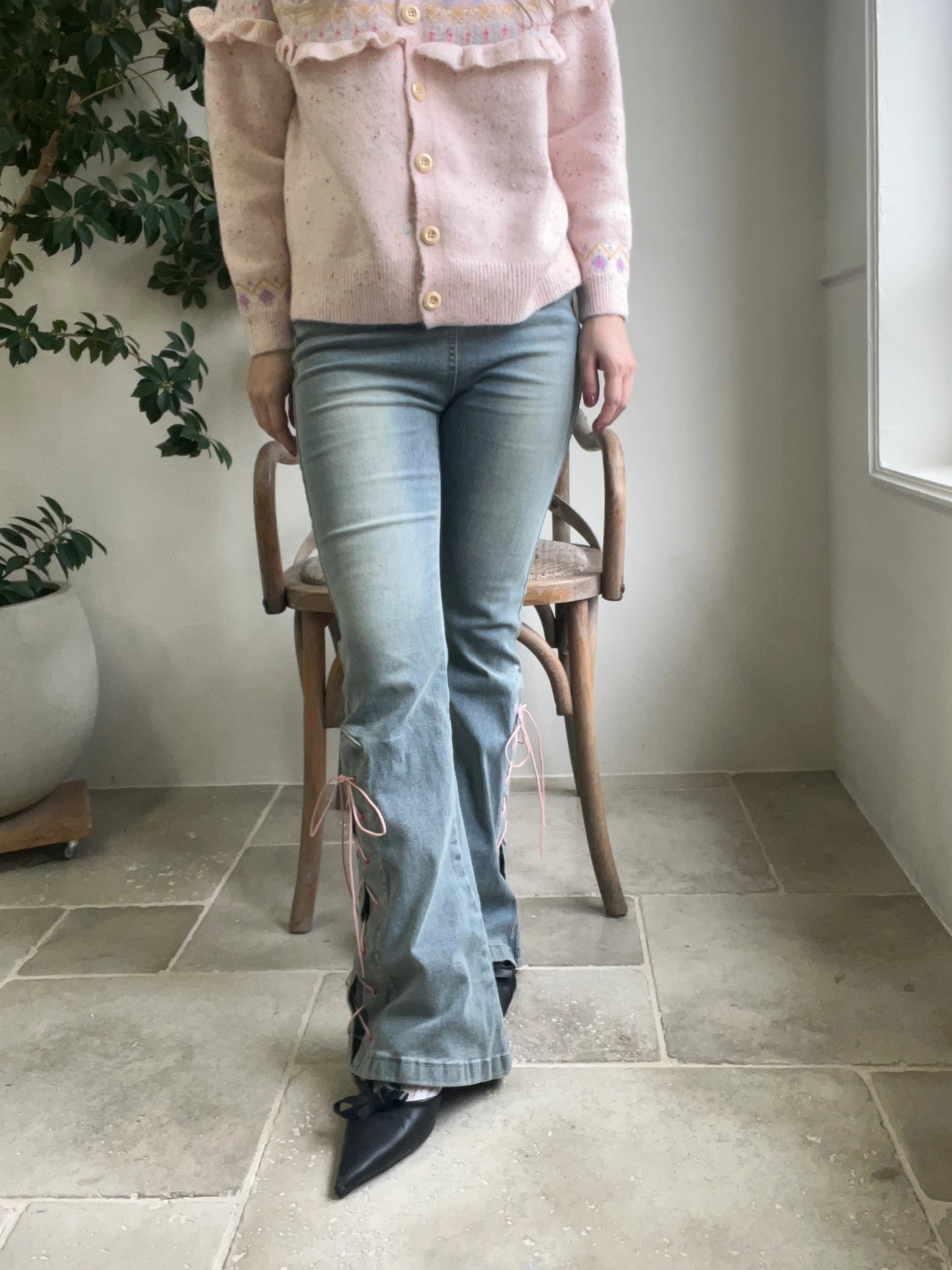 MORE self LOVE デニム 新品 サイドレースアップデニム｜デニムパンツ｜パンツ｜MORE self