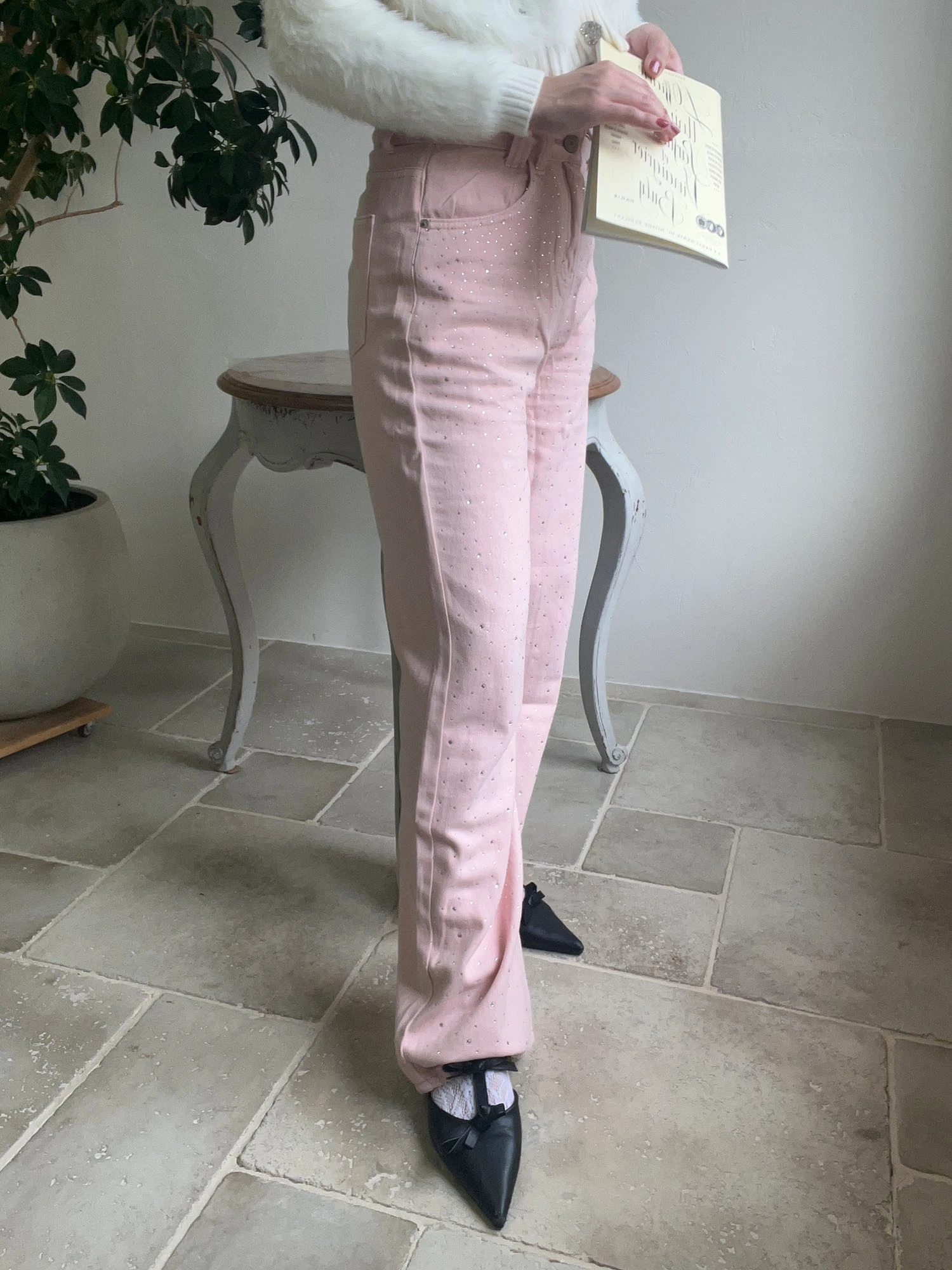 ラインストーンデニム｜デニムパンツ｜パンツ｜MORE self LOVE