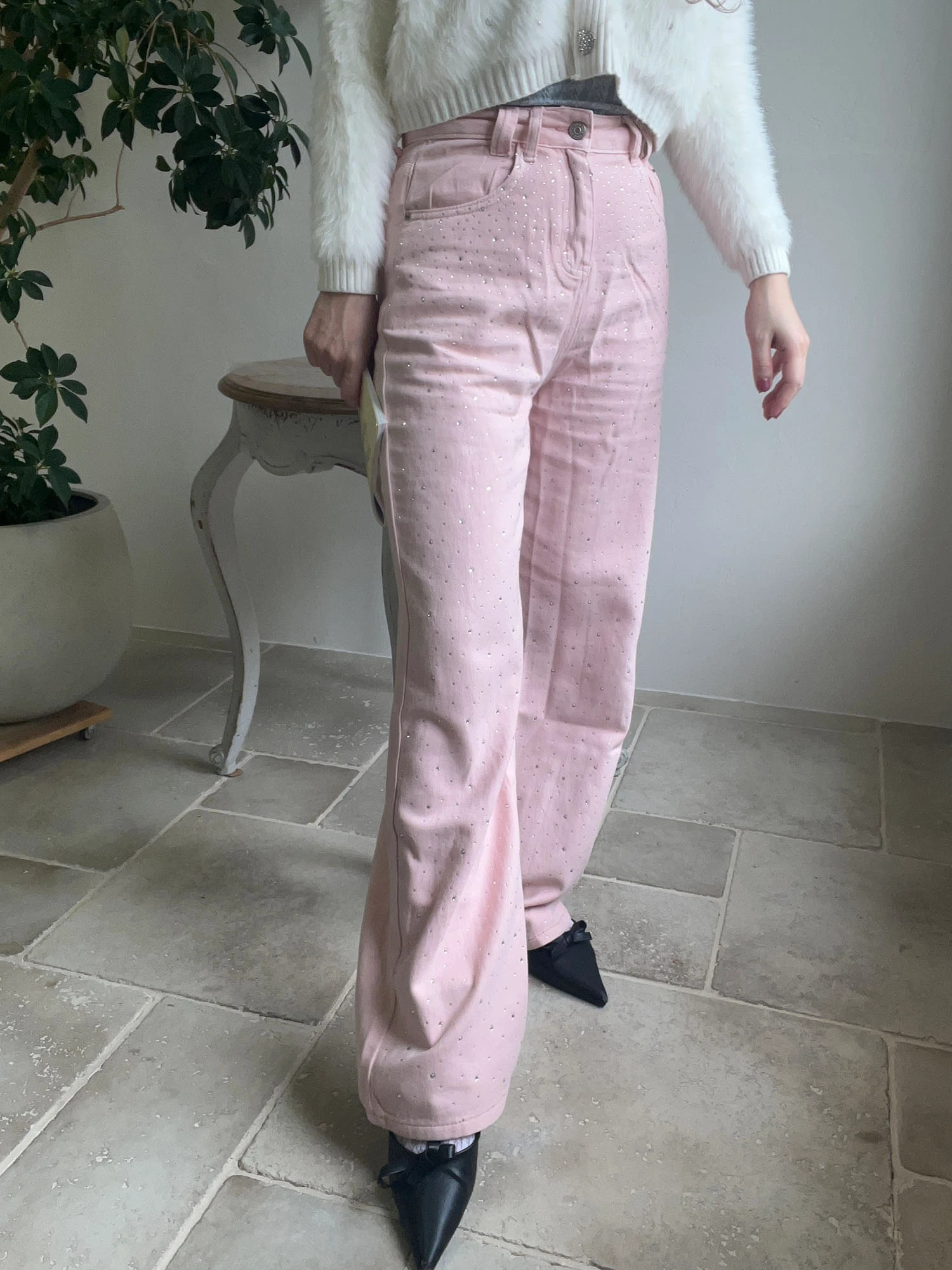 ラインストーンデニム｜デニムパンツ｜パンツ｜MORE self LOVE