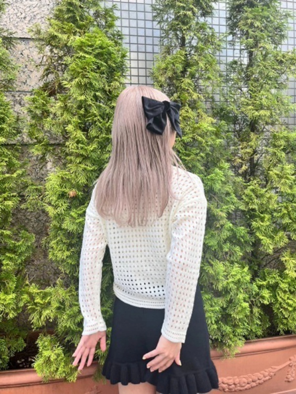MORE self LOVE(モアセルフラブ) |フリンジハート編みニット