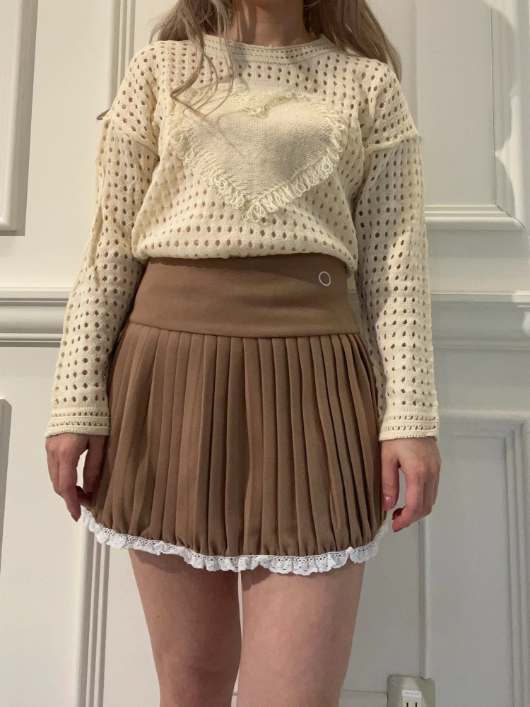 レースプレッピースカート｜ミニスカート｜スカート｜MORE self LOVE  