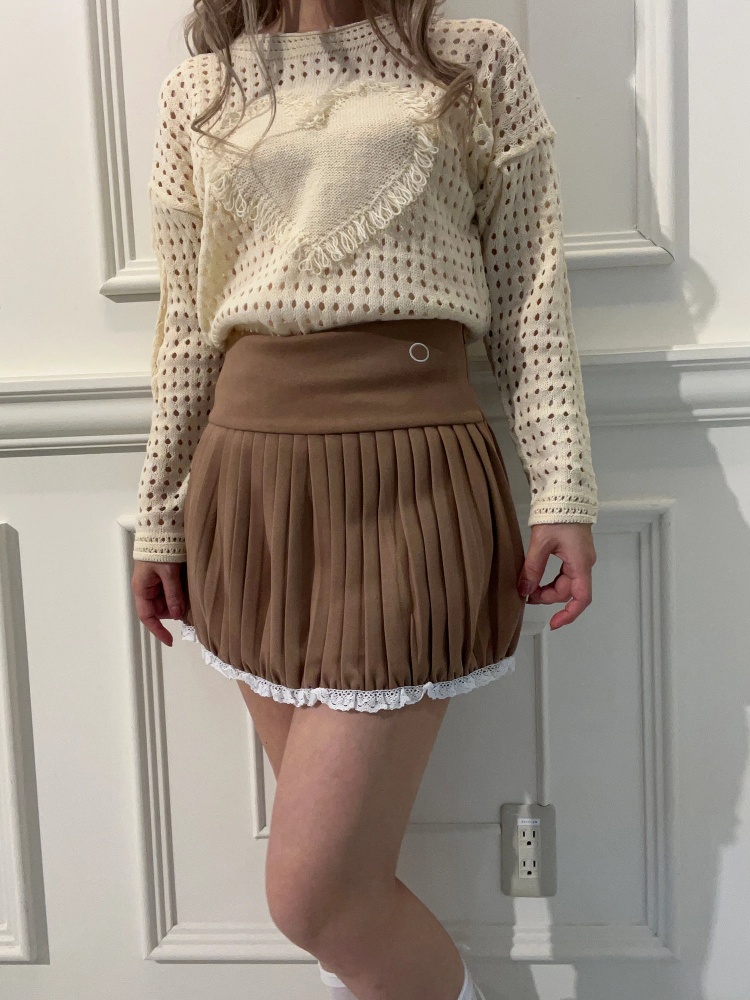 レースプレッピースカート｜ミニスカート｜スカート｜MORE self LOVE 