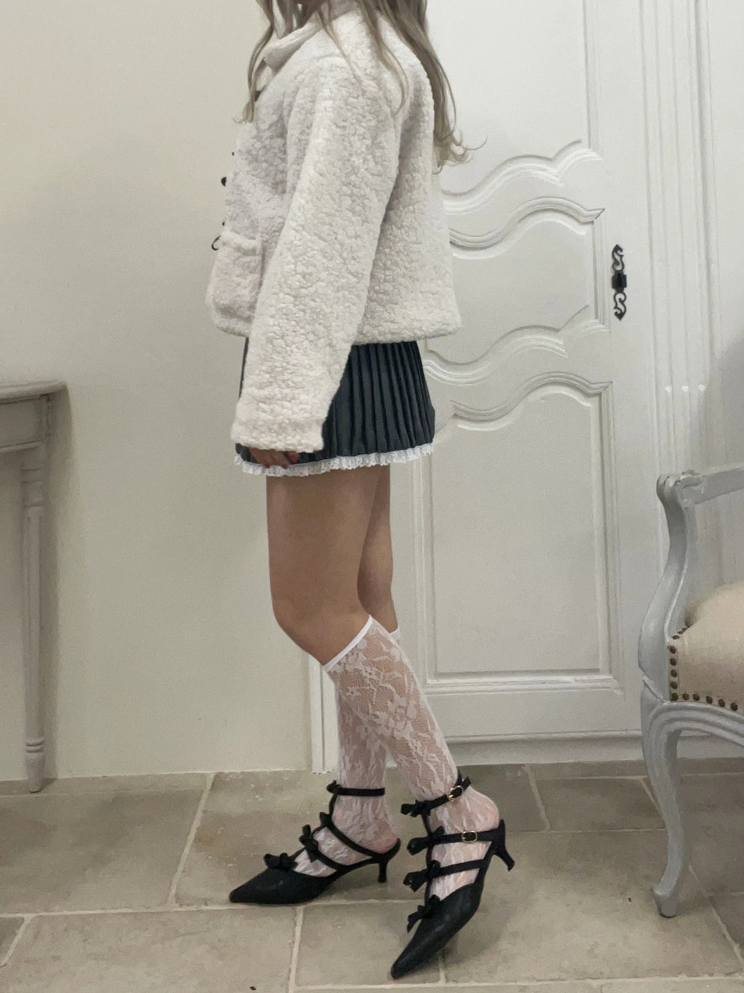 レースプレッピースカート｜ミニスカート｜スカート｜MORE self