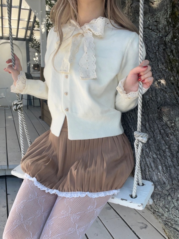 MORE self LOVE(モアセルフラブ) |レースリボンカーディガン