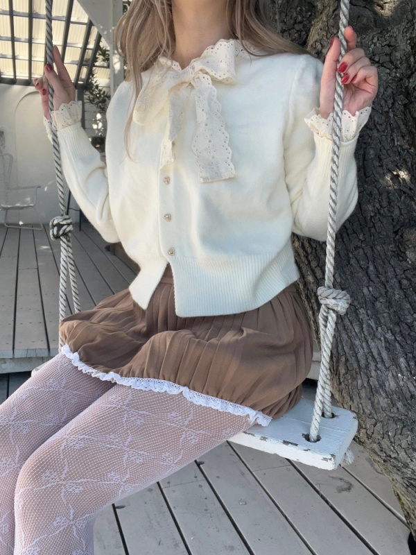 MORE self LOVE(モアセルフラブ) |レースリボンカーディガン