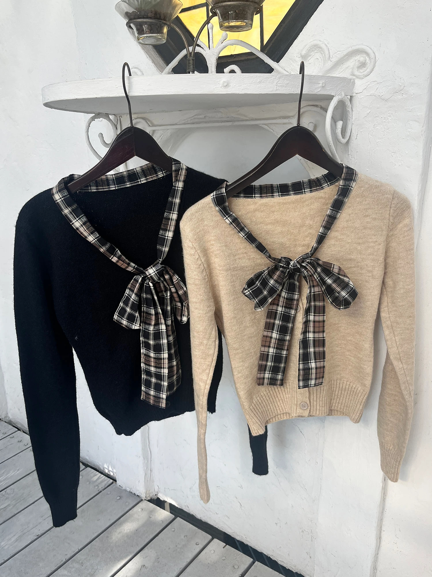 チェックリボンニット｜ニット｜トップス｜MORE self LOVE（モア