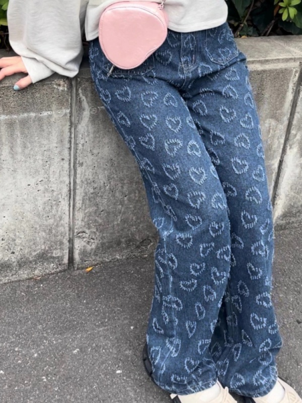 MORE self LOVE(モアセルフラブ) |heart denim pants