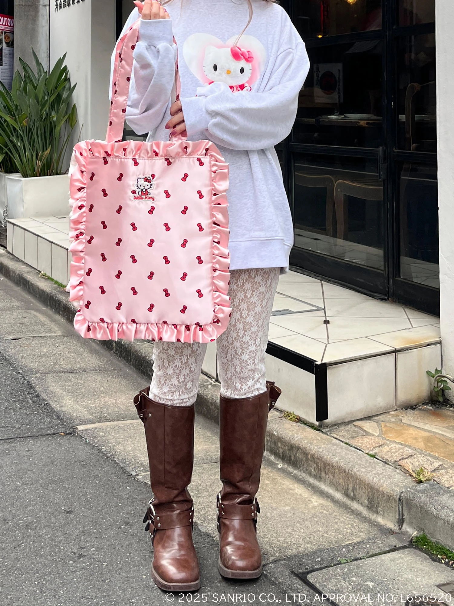 HELLO KITTY リボン付きトートバッグ HELLO KITTY】リボン柄トートバッグ｜トートバッグ｜バッグ