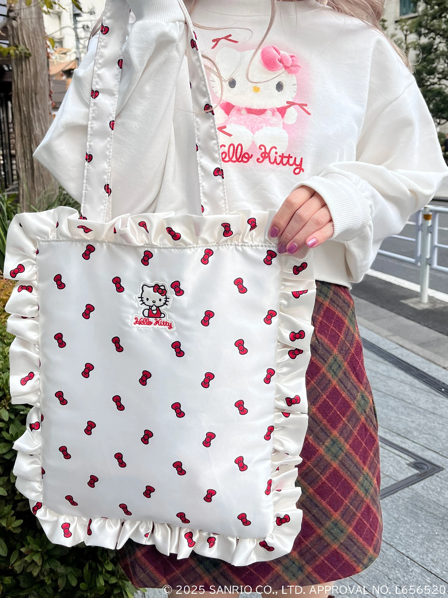 HELLO KITTY】リボン柄トートバッグ｜トートバッグ｜バッグ
