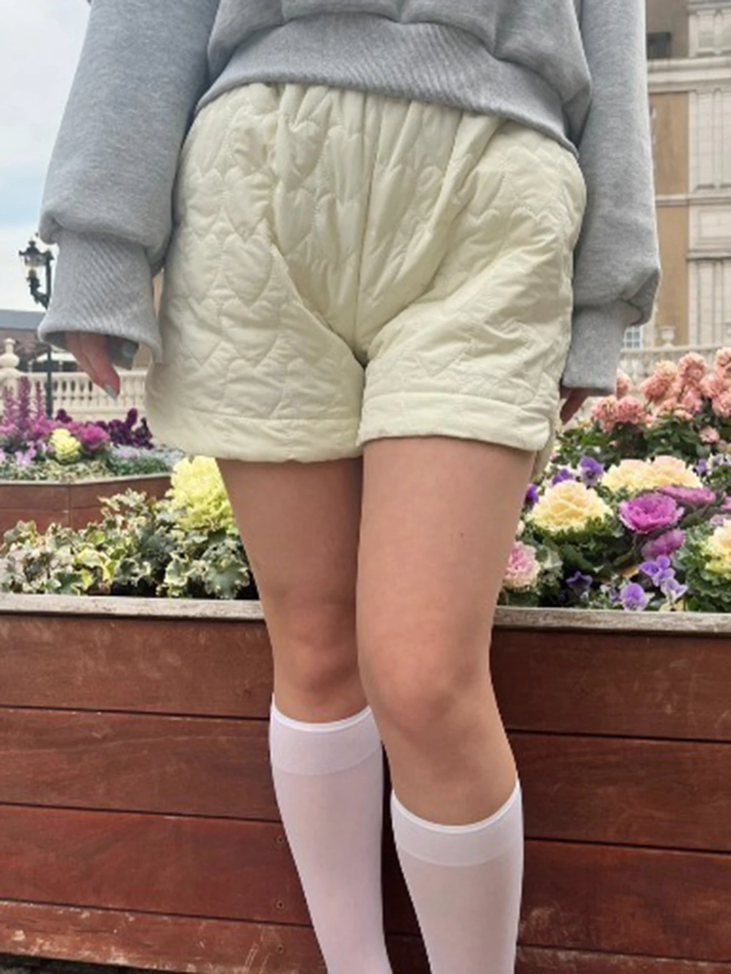 ハートキルティングパンツ｜ショートパンツ｜パンツ｜MORE self