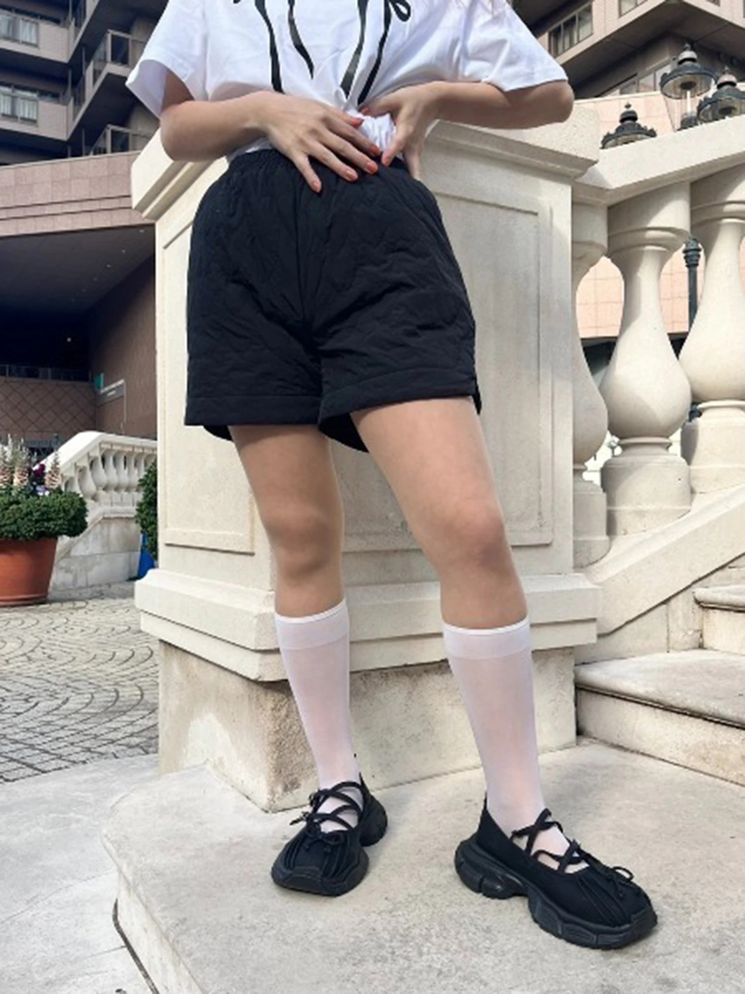 ハートキルティングパンツ｜ショートパンツ｜パンツ｜MORE self