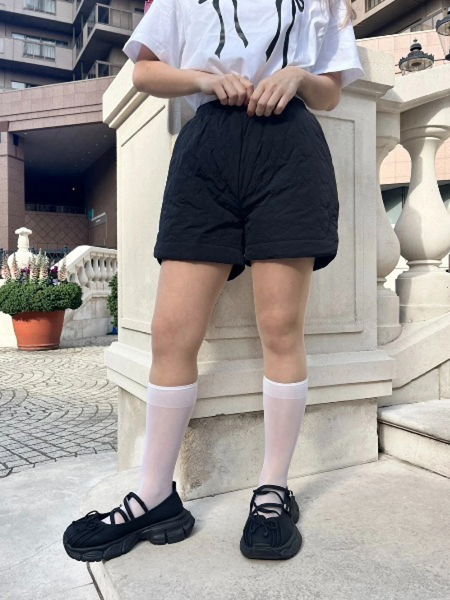 ハートキルティングパンツ｜ショートパンツ｜パンツ｜MORE self