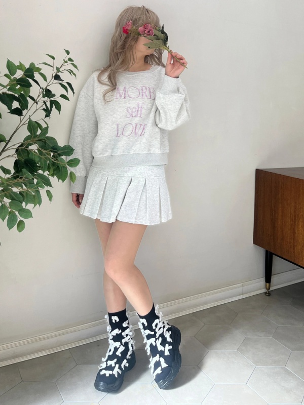 MORE self LOVE(モアセルフラブ) |スウェットプリーツスカート