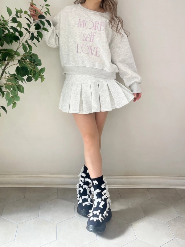MORE self LOVE(モアセルフラブ) |スウェットプリーツスカート