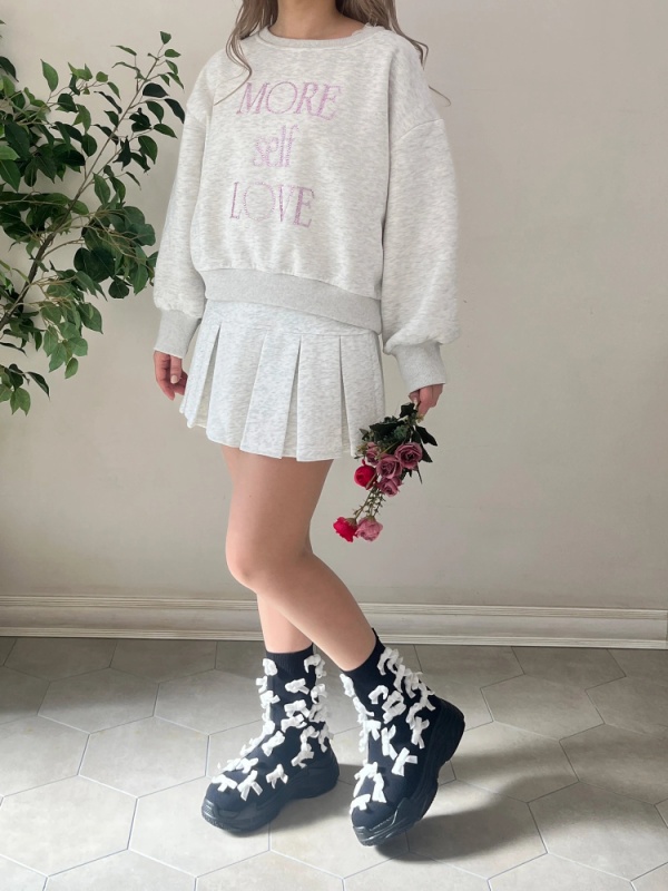 MORE self LOVE(モアセルフラブ) |スウェットプリーツスカート
