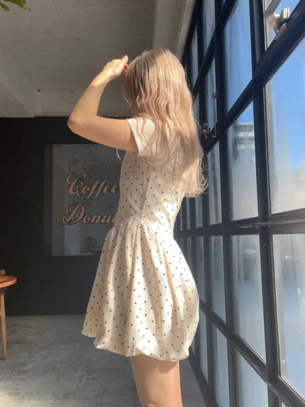 MORE self LOVE(モアセルフラブ) |ドットバルーンワンピース