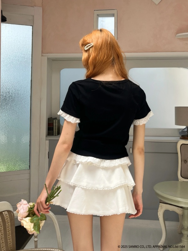 MORE self LOVE(モアセルフラブ) |ANGEL【HELLO KITTY】RHINESTONE TEE