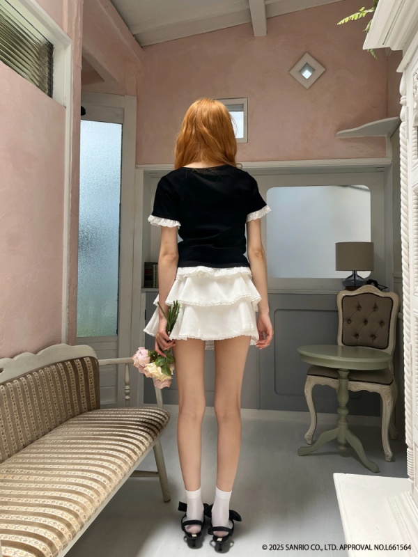 MORE self LOVE(モアセルフラブ) |ANGEL【HELLO KITTY】RHINESTONE TEE