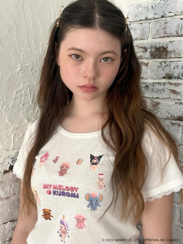 MORE self LOVE(モアセルフラブ) |【MY MELODY & KUROMI】HEART ENCYCLOPEDIA TEE