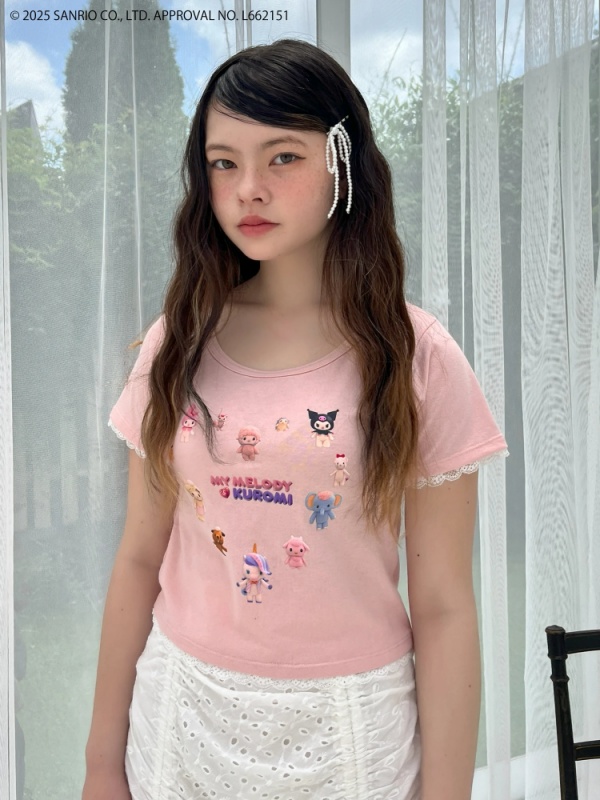 MORE self LOVE(モアセルフラブ) |【MY MELODY & KUROMI】HEART ENCYCLOPEDIA TEE